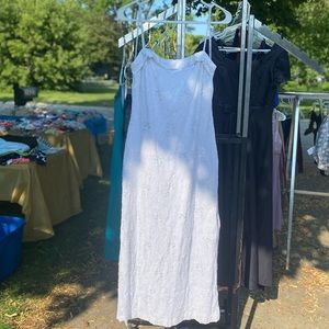 Steppin’ Out Vintage White Floor Length Gown